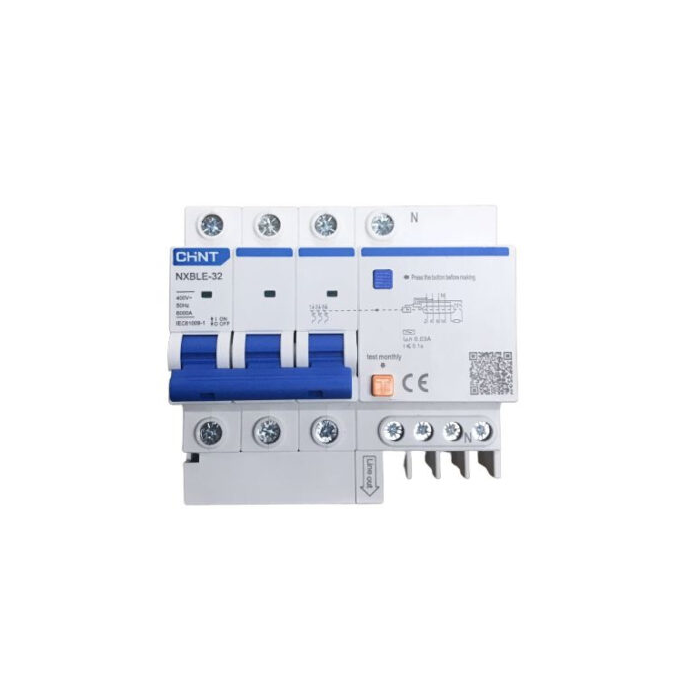 NXBLE-32 10A 3P+N 30mA 6kA – RCBO 3 pha 50/60Hz Chint