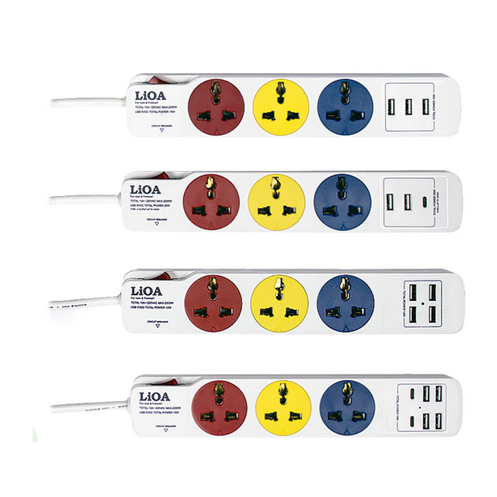 Ổ Cắm Kéo Dài Đa Năng Thế Hệ Mới Loại Có Cổng Sạc USB