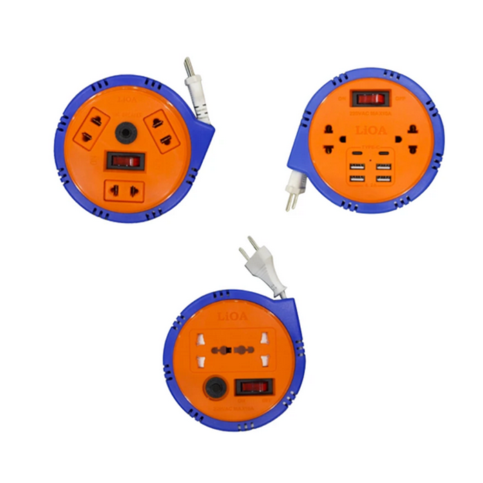 Ổ Cắm Kéo Dài Quay Tay Rulo Kiểu Đĩa Bay Mini