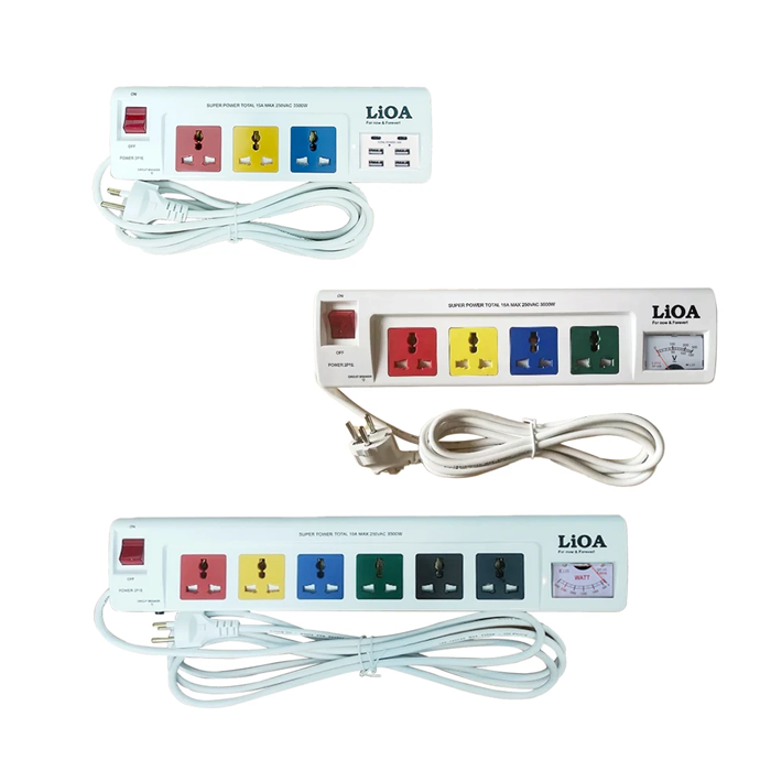 Ổ Cắm Kéo Dài Trung Tâm Thế Hệ Mới Công Suất 15A Max 250VAC 3500W